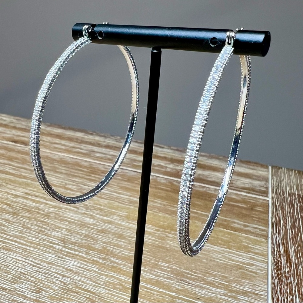 Luv AJ Silver Amalfi Hoops